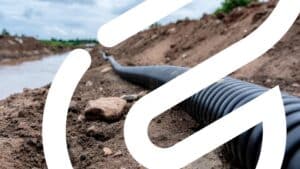 mercury logo over pipe in wet area