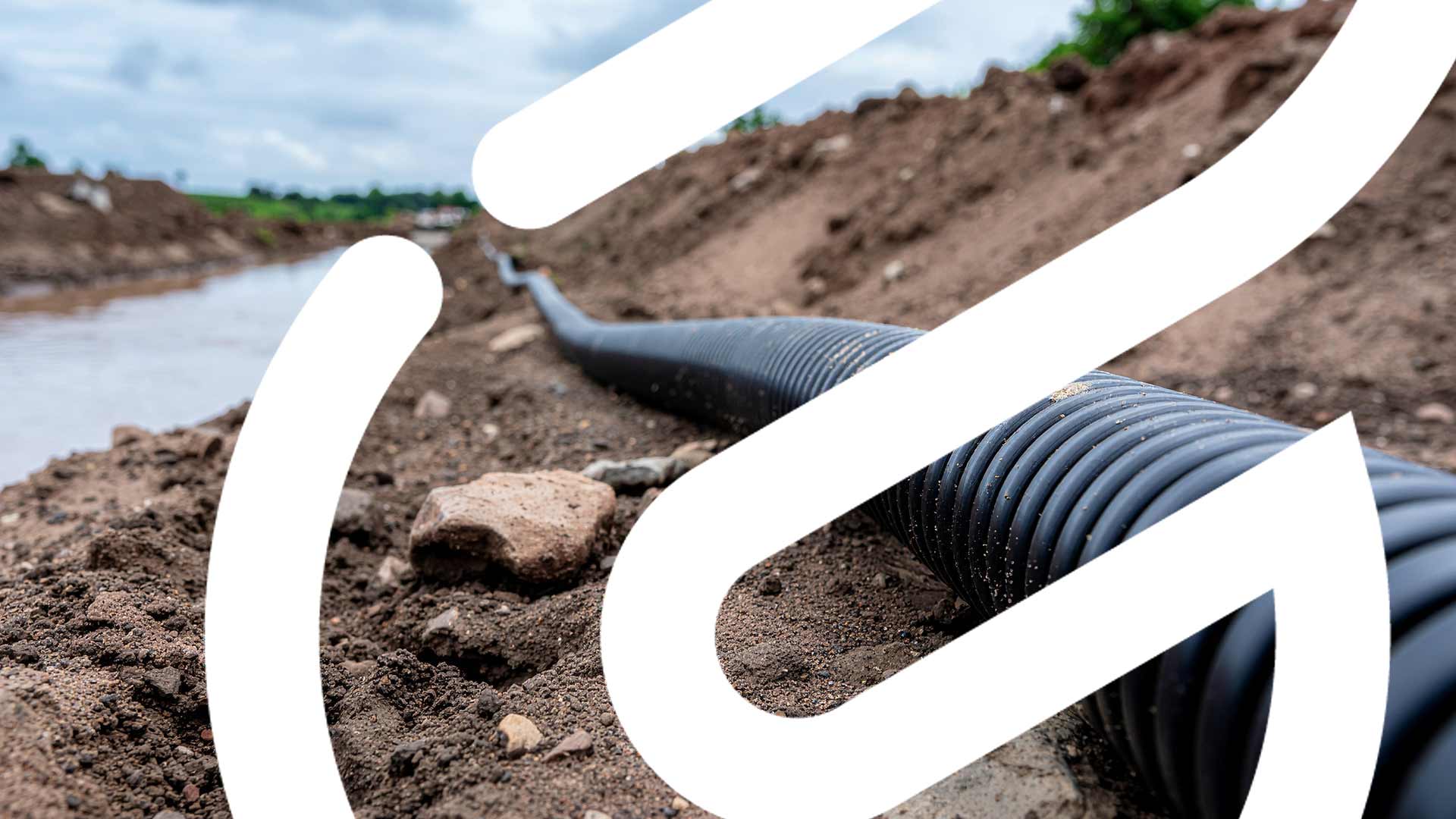 mercury logo over pipe in wet area