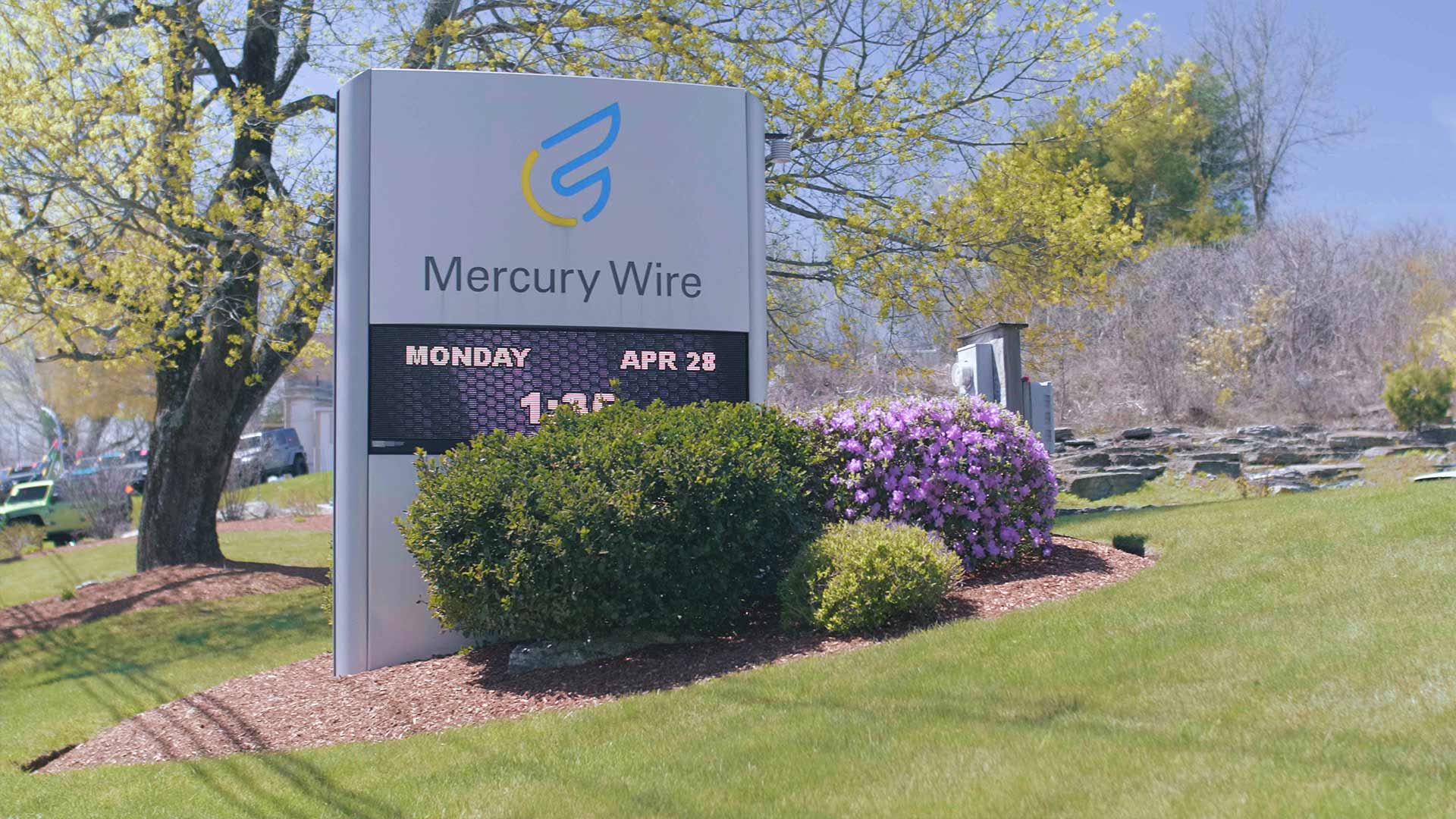 Sign for Mercury Wire company