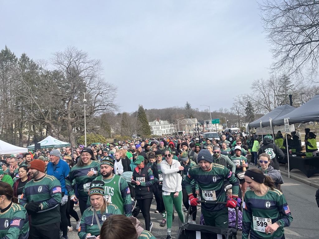 Crowd participating in a race event