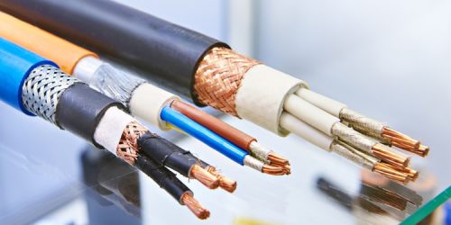 Various electrical cables and wires